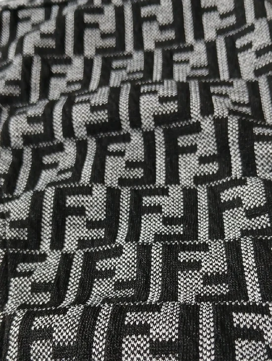 Fendi Black & Gray Logo Print Bikini Set - Picture 2 of 4